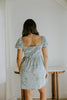 Denim Dress with Floral Print