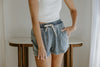 Washed Denim Shorts
