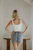 Washed Denim Shorts