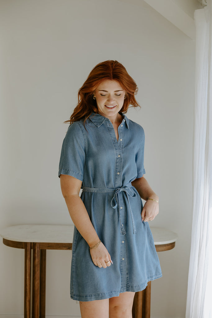 Short Tencel Shirt Dress
