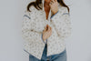 Quilted Floral Bomber Jacket - Blue