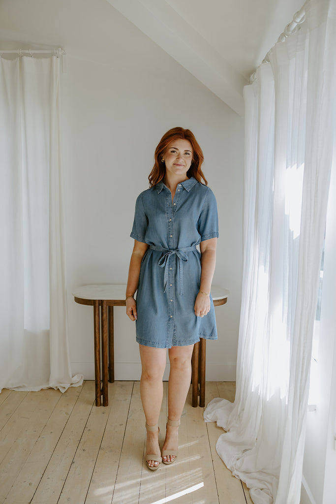 Short Tencel Shirt Dress