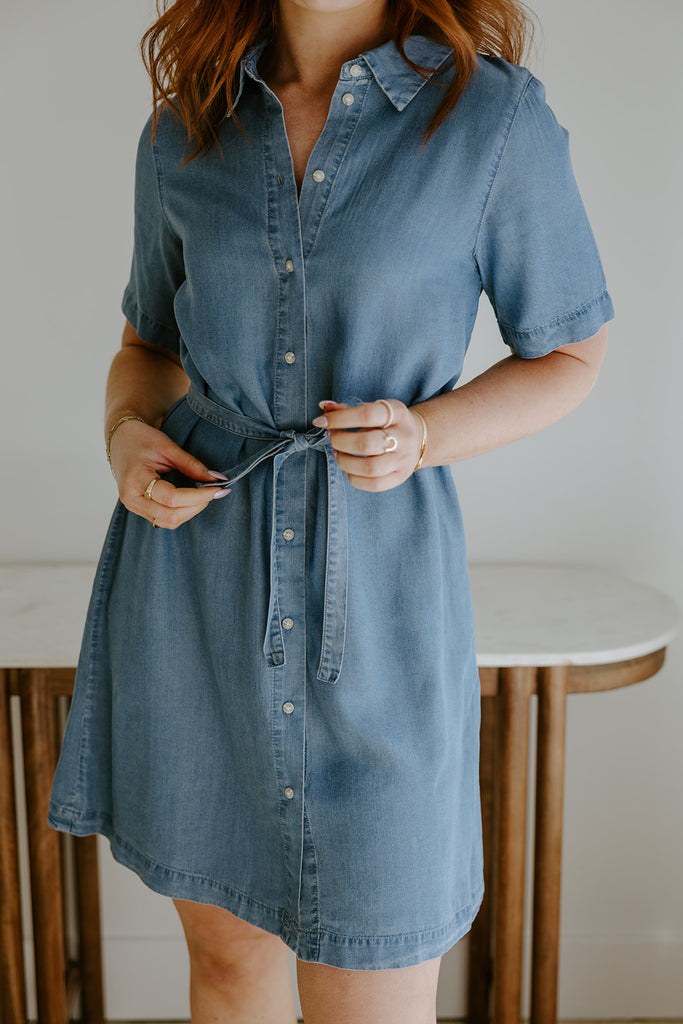 Short Tencel Shirt Dress