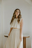 Bubble Top and Flowy Skirt Set - Natural