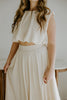 Bubble Top and Flowy Skirt Set - Natural