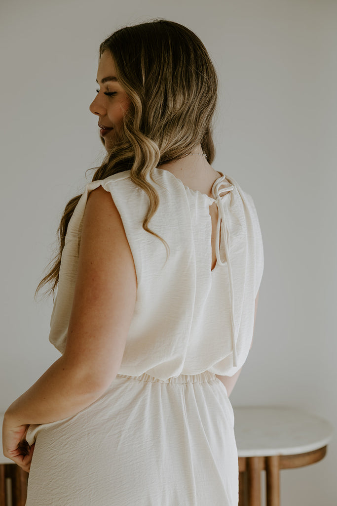 Bubble Top and Flowy Skirt Set - Natural