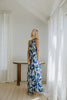 Halter Printed Maxi Dress - Blue
