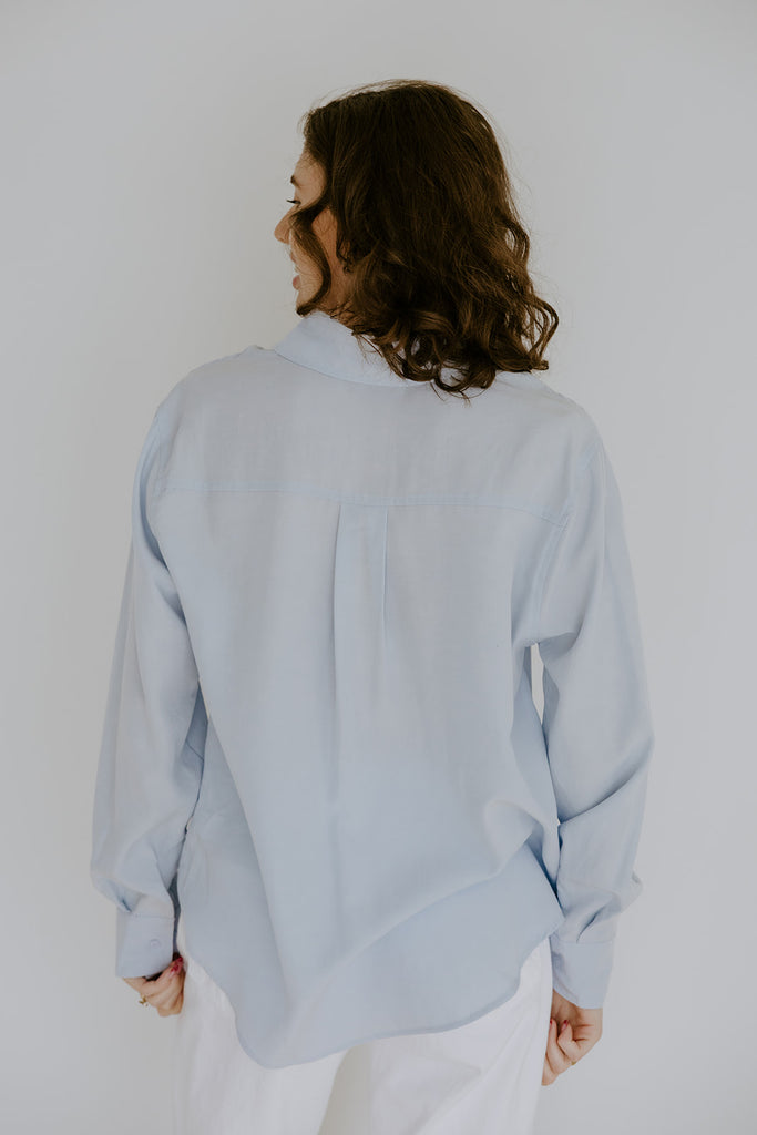 Classic Button Up - Ice Blue