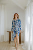Long Sleeve Printed Wrap Dress