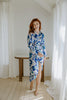 Long Sleeve Printed Wrap Dress
