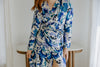 Long Sleeve Printed Wrap Dress