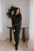 Waffle Sweater & Skirt Set - Heather Charcoal