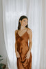 Slinky Slip Dress - Brown