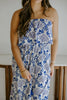Strapless Printed Belted maxi Dress