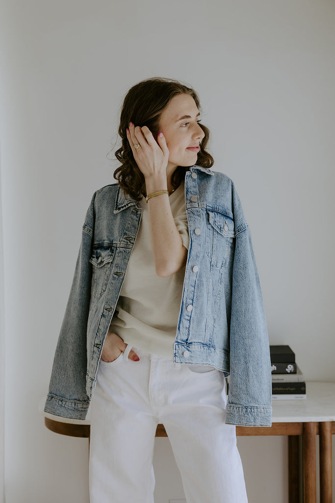 Oversized Washed Denim Jacket