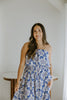Strapless Printed Belted maxi Dress