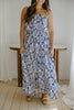 Strapless Printed Belted maxi Dress