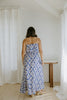 Strapless Printed Belted maxi Dress