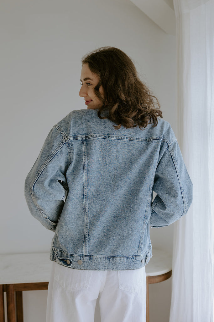 Oversized Washed Denim Jacket
