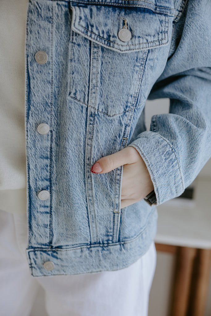 Oversized Washed Denim Jacket