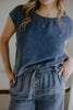 Mineral Wash Denim Top & Pant Set
