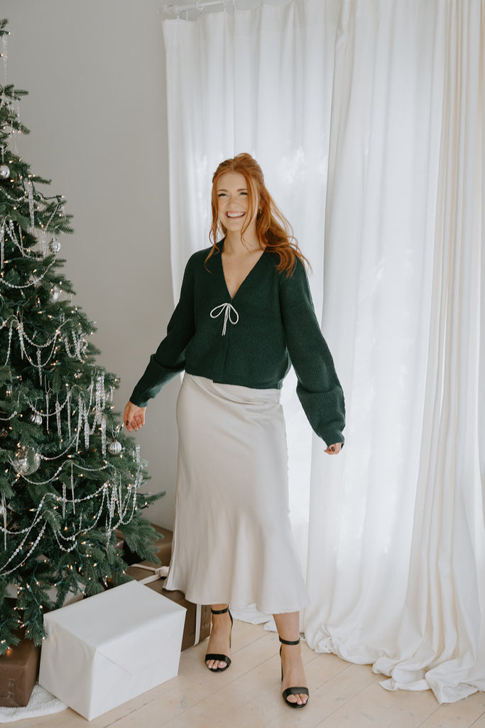 The Holiday Cardigan - Green