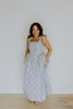 Blue Floral Midi Dress