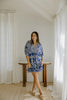 Dolman Front Tie Mini Dress - Royal Blue