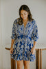 Dolman Front Tie Mini Dress - Royal Blue