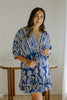 Dolman Front Tie Mini Dress - Royal Blue