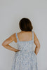 Blue Floral Midi Dress