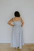 Blue Floral Midi Dress