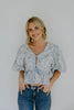 Puff Sleeve Front Tie Floral Top