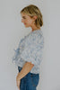 Puff Sleeve Front Tie Floral Top