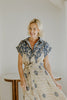 Button Down Belted Maxi - Blue