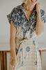Button Down Belted Maxi - Blue