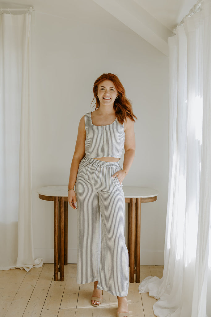 Striped 2 Piece Set - Blue