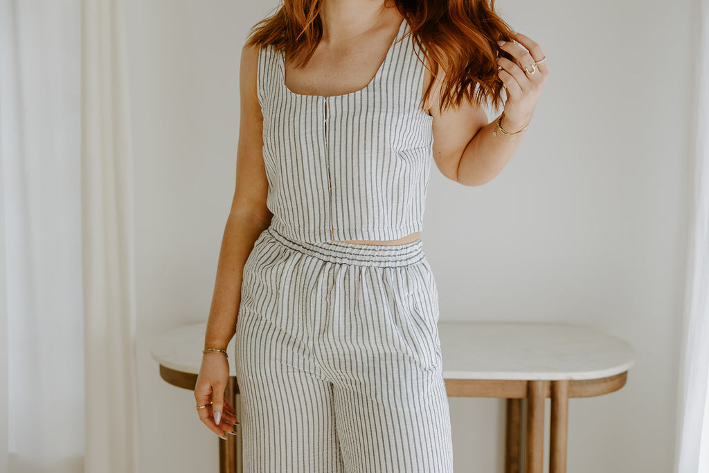 Striped 2 Piece Set - Blue