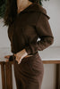 Lightweight Zip Up Hoodie & Pant Set - Brown