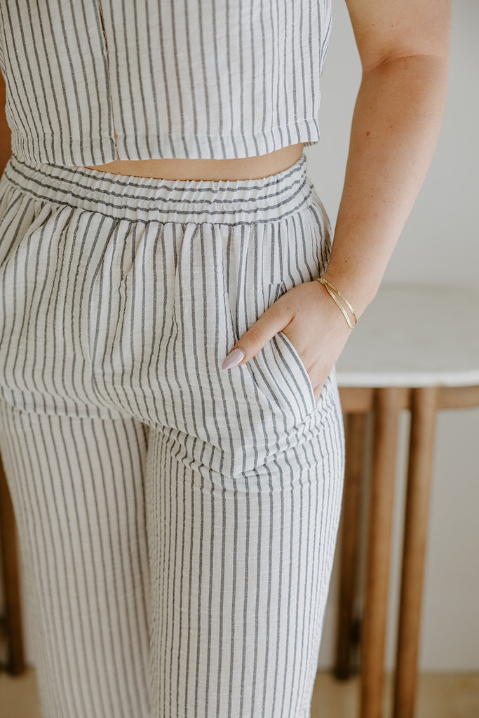 Striped 2 Piece Set - Blue