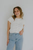 Short Sleeve Classic Cardi - White