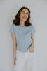 Short Sleeve Classic Cardi - Blue