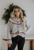 Fair Isle Sweater with Toggles - Grey