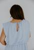 Bubble Top & Flowy Midi Skirt Set - Blue