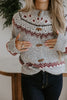 Fair Isle Sweater with Toggles - Grey
