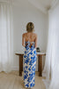 Tube Top Floral Maxi Dress - Blue