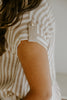Lightweight Short Sleeve Stripe Shirt - Khaki
