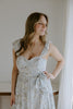 Corset Floral Dress - Blue