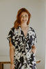 Kimono Printed Jumpsuit - Navy