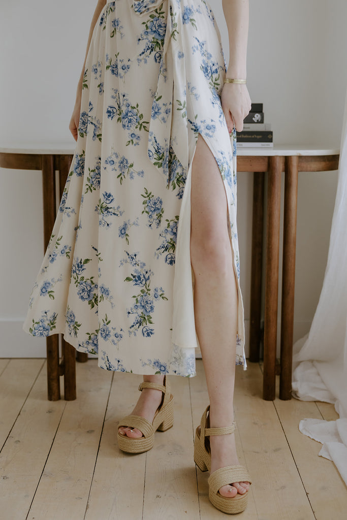Parisian Bloom - Corset Midi - Blue